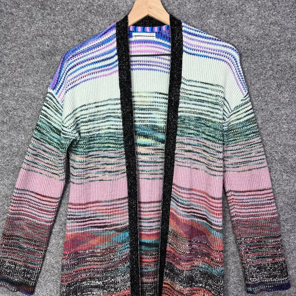 Anthropologie Space-Dyed Longline Cardigan Multi color Size XS/S - Picture 4 of 10
